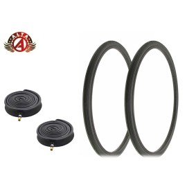 ALTA BICYCLE TIRES 26 X 1-3/8 BLACK HF-156A SLICK W/HEAVYDUTY TUBES.