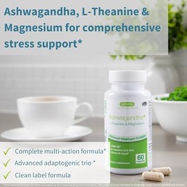Igennus Advanced Ashwagandha KSM-66, L-Theanine & Magnesium, Clean Label, Multi Action Adaptogen Complex for Stress Support with Zinc & B Vitamins, 360 Vegan Capsules