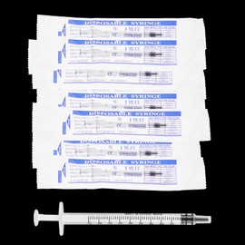 ASelected Pack of 200 Insulin Syringes 1 ml Plastic Disposable Syringes 1 ml Syringes without Needles Colostrum Syringe for Food, Pets, Scientific Laboratories, Individually Sealed