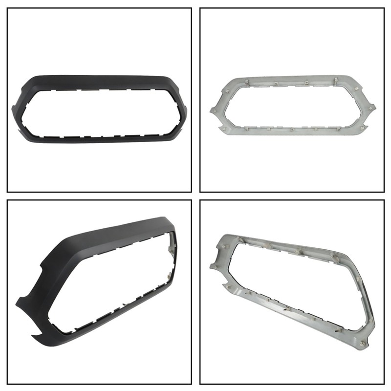 Silscvtt Front Upper Grille Outer Frame Surround Matte Black Replacement