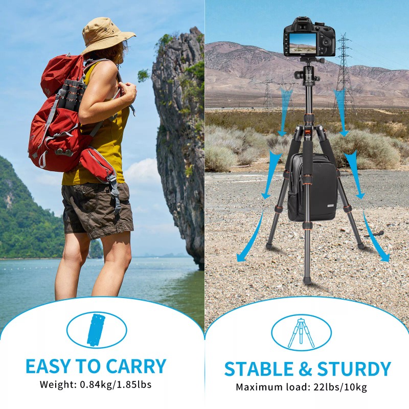 Koolehaoda Portable Camera Tripod Travel Mini Tripod Tabletop Tripod for