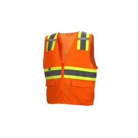 PYRAMEX Hi-Viz All Mesh Safety Vest with Contrasting Reflective Tape, Lime, 5XL
