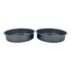 Samuel Groves 2 x Round Victoria Sandwich Sponge Cake Tin Straight Sided Deep Pan Fixed Base, Superior Double Coated Non Stick, UK Made (4.5 Inch)