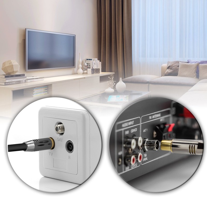 deleyCon TV Cable Straight/Straight - Gold Plated