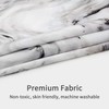 MitoVilla Extra Long Shower Curtain 72 x 84, Grey Marble