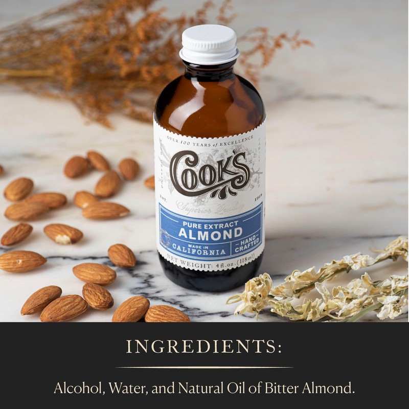 Cook’s, Pure Almond Extract for Baking, Cooking, and Mixology, Allergen