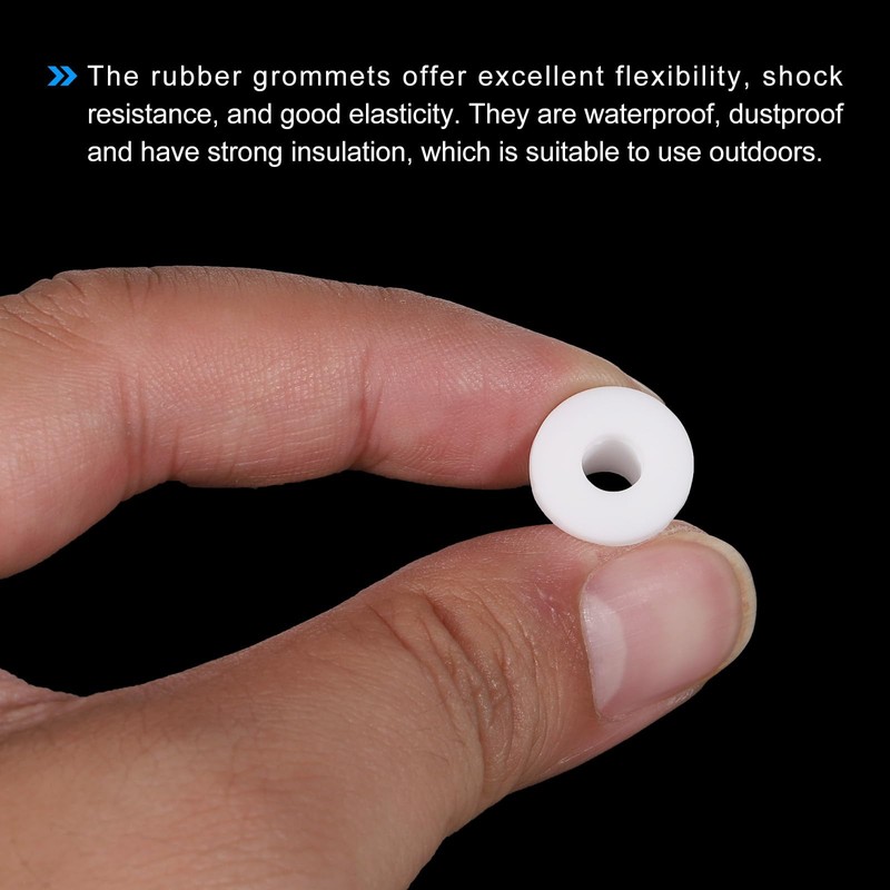 sourcing map 10Pcs T Type Rubber Grommet Mount Dia 9mm