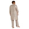 R&M Richards Plus Size Women's 3 PCE Laced Duster Jacket