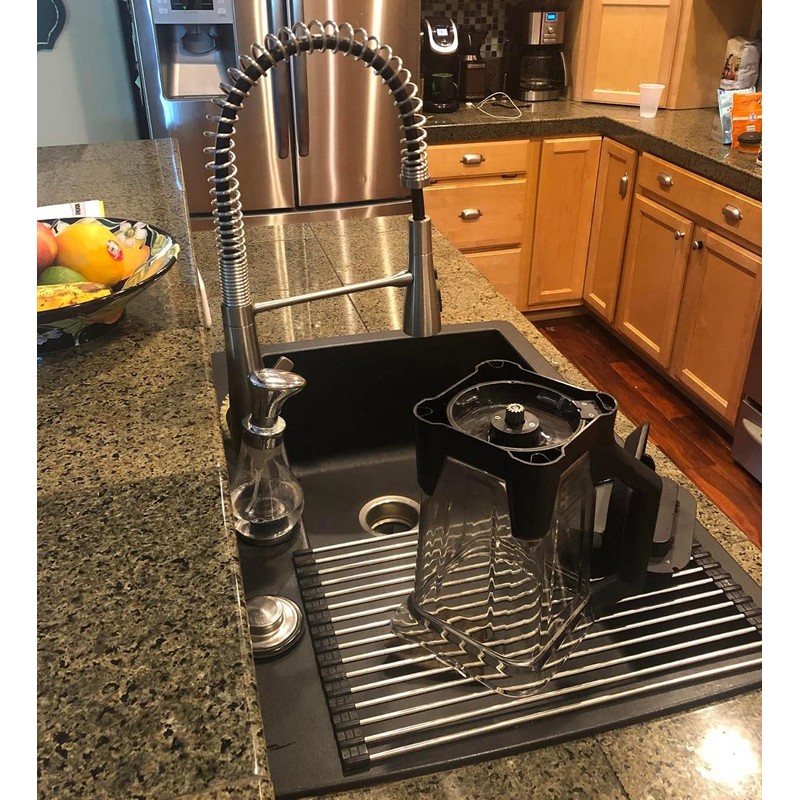 Ahyuan Roll up Dish Drying Rack Over The Sink Kitchen