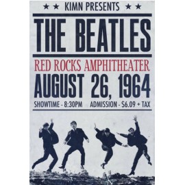 The Beatles at Red Rocks August 26 1964 Poster No Frame - 12" x 18"