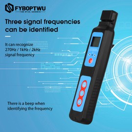 FYBOPTWU - Live Optical Fiber Identifier with Wave Respond 800-1700nm Built in VFL and Optical Power Meter Range -50~+26dBm OPM Functions FTTH Tool…