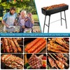 IRONWALLS Portable Charcoal Grill 32 Inch, Black Folding Stainless Steel
