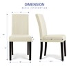 SUBRTEX Dining Chairs Set of 2, Cream(pu), Modern, Waterproof PU,
