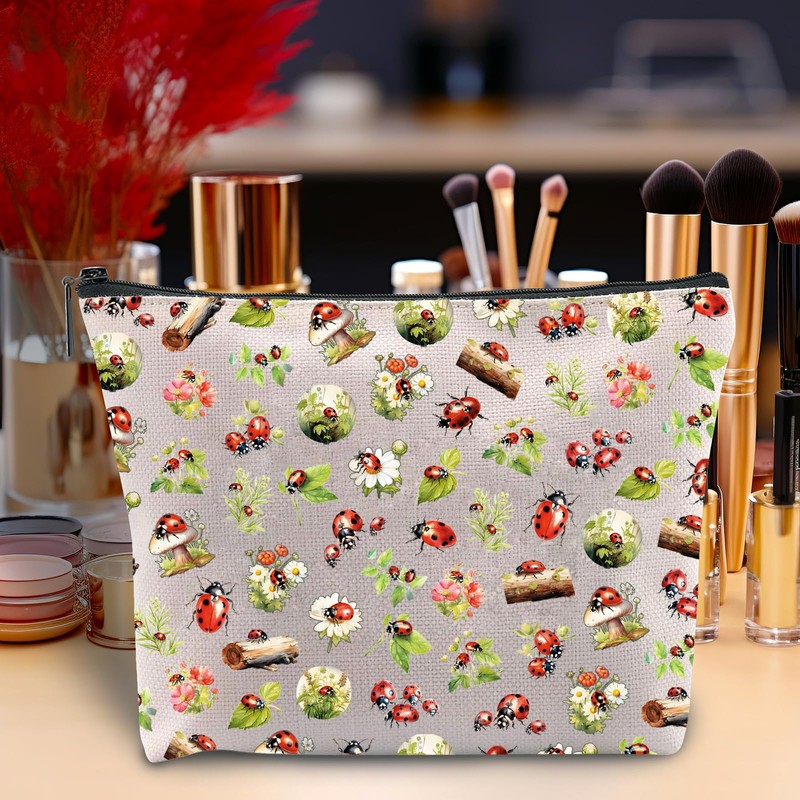Zuo Bao Funny Cute Ladybugs Makeup Bag Ladybugs Lover Gift