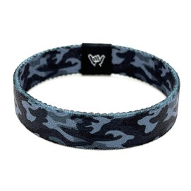 Hang Loose Bands - Southwestern Bracelet for Men, Women & Teens - Comfy Tribal Print and Boho - Western Style Reversible Wristband - Midnight Camo | Medium: 7.5" (for large wrists)