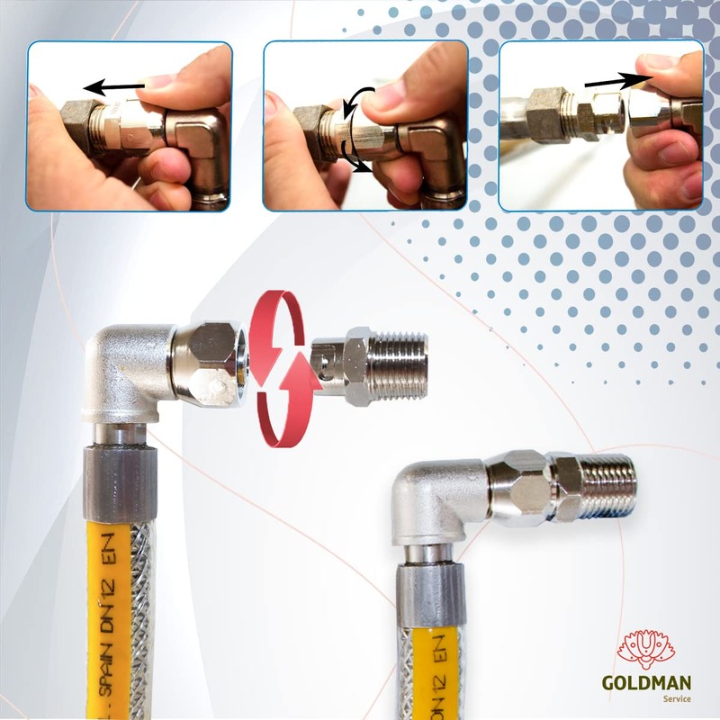 GOLDMAN SERVICE Flexible gas hose for industrial kitchens in the