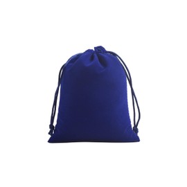 KONMAY Pack of 20 Royal Blue Soft Velvet Jewellery Bags with Drawstring, 10 x 12 cm Velvet Bag Wedding Party Gift Bags