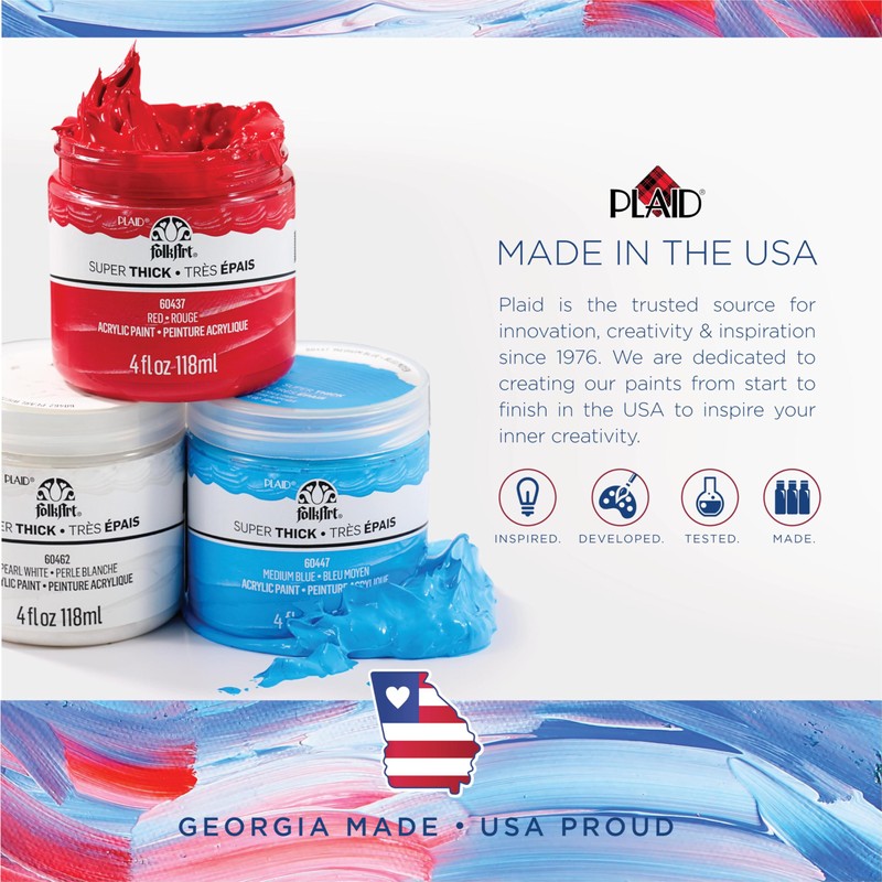 FolkArt Super Thick Acrylic Paint with a Textured Finish, Soft