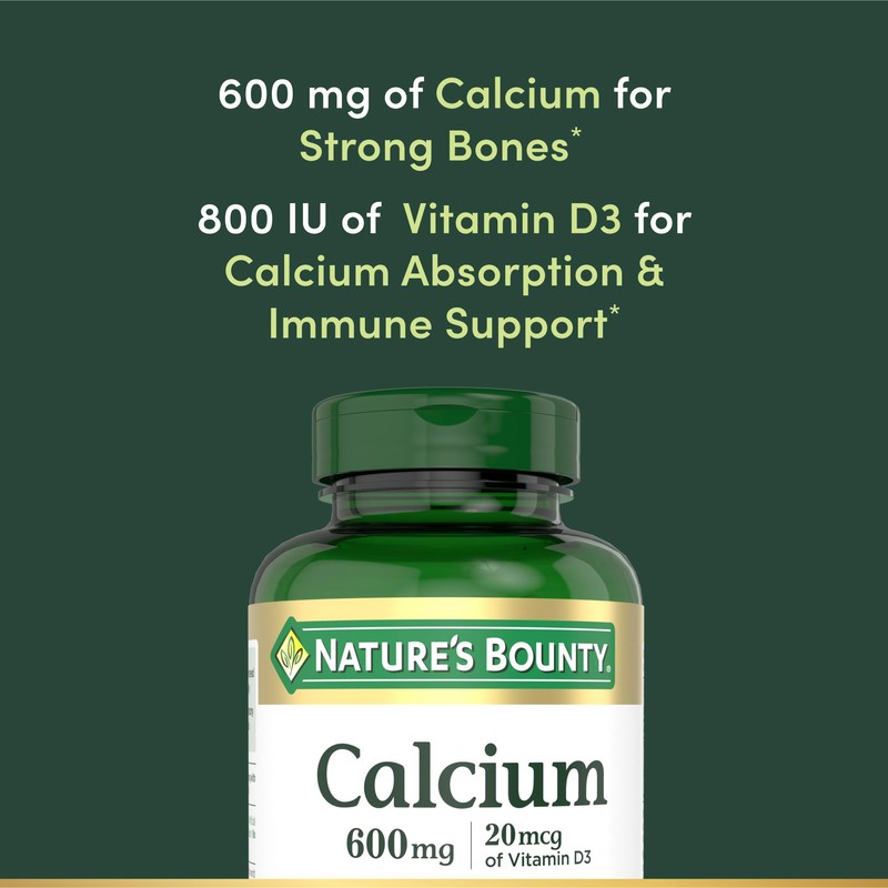 Nature's Bounty Calcium Carbonate & Vitamin D, Supports Immune Health