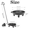 12inch Heavy Duty Wheeled Plant Caddy with Handle,Supports up to