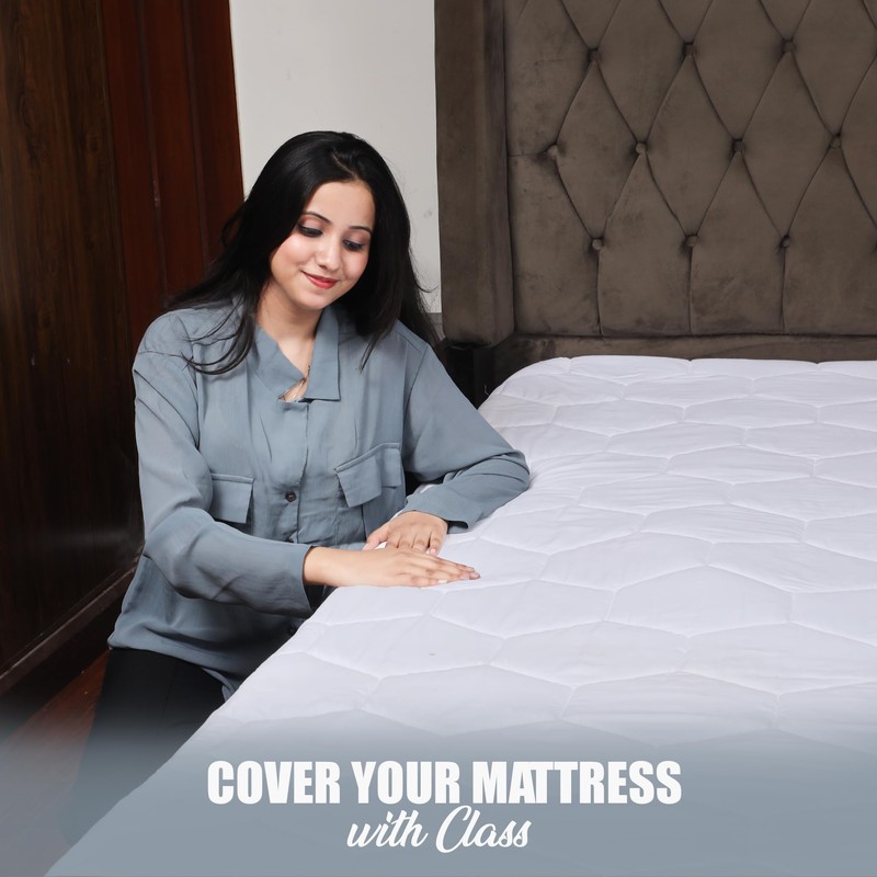 Plush Palace Extra Deep 30cm Quilted Single Mattress Protector, Hypoallergenic