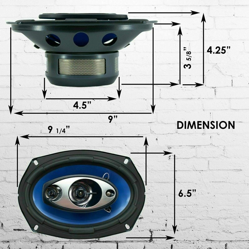 4X Gravity GR-6996H 6x9-Inch 4-Way 760 Peak Power Total Watt