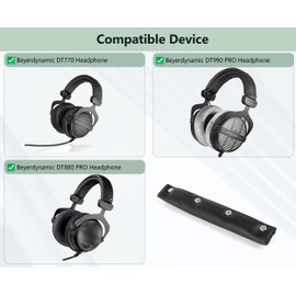 XRHTONG Comfortable Replacement Headband Fits Beyerdynamic DT770/DT880 PRO/DT990 PRO Headphone Headband Cushion (Soft Leather)