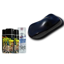 Lil Daddy Roth Rattle Bomb Kit - Black Kit - Aerosol Metal Flake, Basecoat, Kandy, Clearcoat