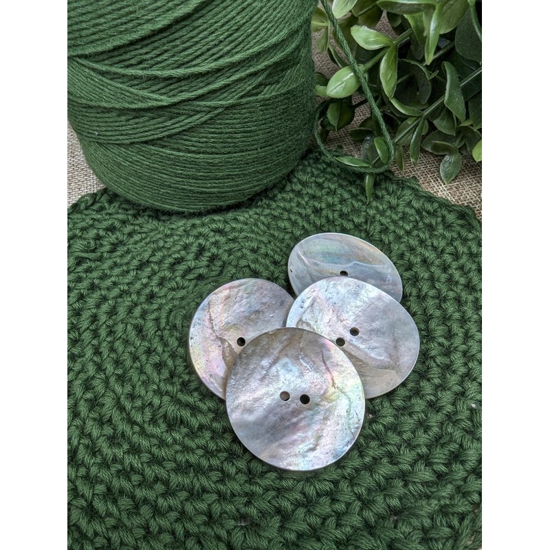 Natural Nacar Pearl Shell Buttons - Nacre - Concha -