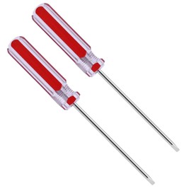Utoolmart Triangle Screwdriver, 2.3mm Magnetic Triangle Head Tip Screwdriver, 75mm 45# Steel Shaft, with 55mm Plastic Handle, for Repair Home Improvement Craft, 2 Pcs