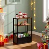 TUTOTAK Narrow Side Table with Charging Station, Slim End Table