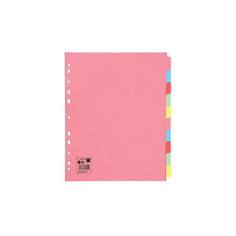 5 Star Subject Dividers Multipunched Manilla Board 10-Part Extra Wide