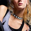 Tosmifairy Studded Leather Choker Necklace and Bracelets Set for 80s