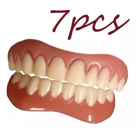 Generic,dientes postizos,blanqueador de dientes Paquete De 7 Pares Falsos Profesionales De Silicona Bright