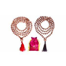 Z ZILLION CRAFT Natural grown Himalayan Rudraksha from Nepal. Set of 2 with 7 mm size for Wrist and as Necklace. Rudraksha mala for yoga meditation medical purpose and as spiritual gift.