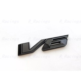 GMC 1PC Gloss Black Rear Tailgate V6 Emblems Badge Fit For 2017+ Canyon Colorado