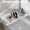 Bathtub Tray Caddy,Premium Bamboo Expandable Bath Tub Trays Table, Foldable