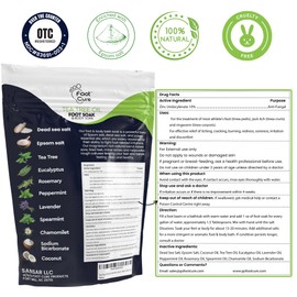 Tea Tree Oil Foot Soak with Epsom Salt - For Toenail Repair, Athletes Foot, Softens Calluses, Soothes Sore & Tired Feet, Nail Discoloration, odor Scent, Spa Pedicure Care - Made in USA 16 oz