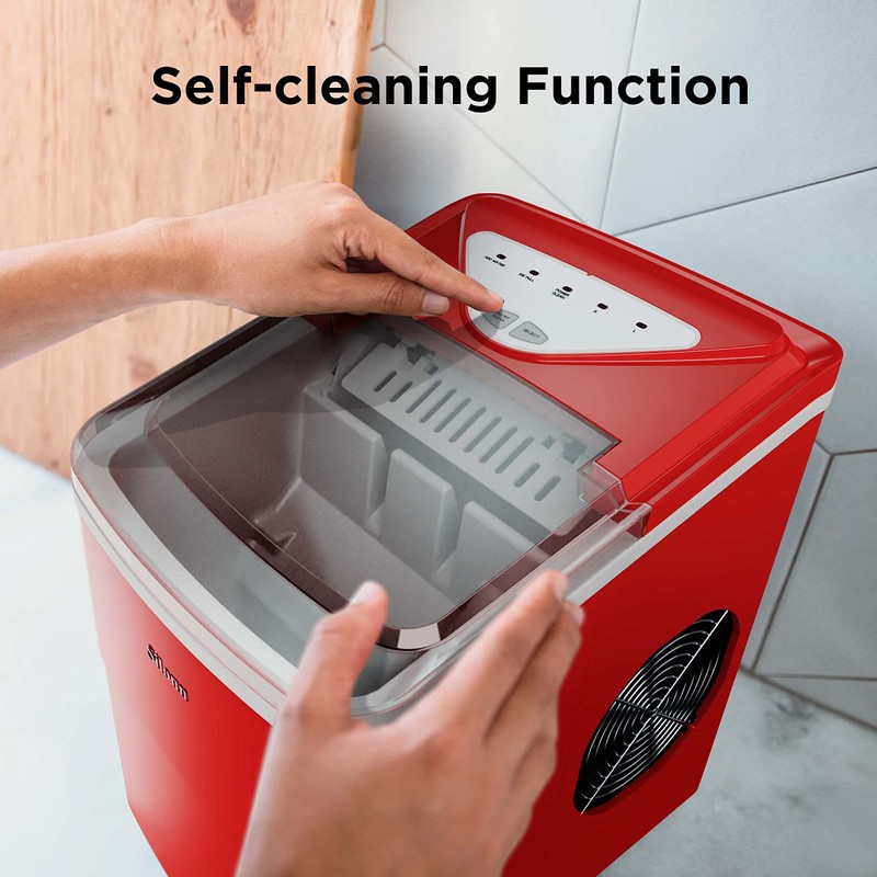 Silonn Ice Makers Countertop, 9 Cubes Ready in 6 Mins,