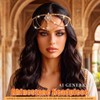 Sixexey Boho Egyptian Head Chain Gold Rhinestone Headpiece for Women