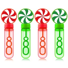24 Pcs Christmas Bubble Wands Christmas Candy Theme Bubble Wands for Christmas Party Favors Christmas Toys Christmas Party Supplies