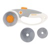 Fiskars Titanium Rotary Cutter DuoLoop (45mm, 60mm), Orange, White, Black,
