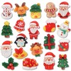 20 Pcs Mini Christmas Fridge Magnets, 1 Inch 3D Christmas