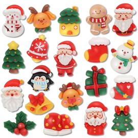 20 Pcs Mini Christmas Fridge Magnets, 1 Inch 3D Christmas Refrigerator Magnetic Decorations, Xmas Magnets for Whiteboard, Mailbox, Cabinet Bulletin Board, Kitchen Locker (20 Styles)