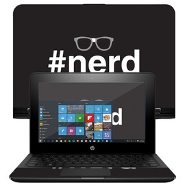 MightySkins Skin Compatible with HP x360 Convertible 11" (2017) – Nerd | Protective, Durable, and Unique Vinyl Decal wrap Cover | Easy to Apply, Remove, and Change Styles | Made in The USA