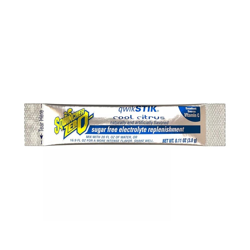 Sqwincher Zero Qwik Stik Sugar Free, Cool Citrus, .11 0z
