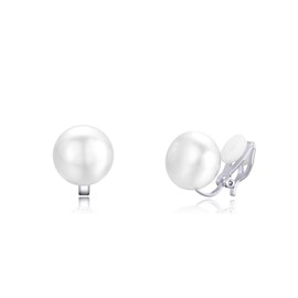 QUKE Elegant Freshwater Pearl Clip On Earrings Not Pierced Jewelry For Women