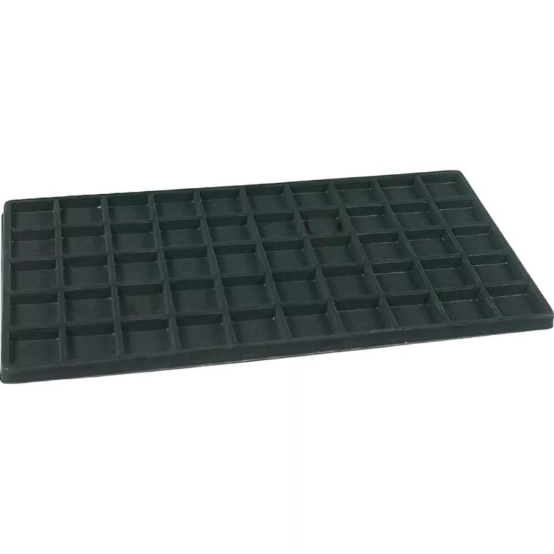 FindingKing 5 Black Flocked 50 Compartment Display Tray Inserts
