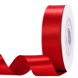 VATIN 25 Metres Satin Ribbon Red 25 mm Ribbon Gift Ribbon Decorative Ribbon Satin Ribbon