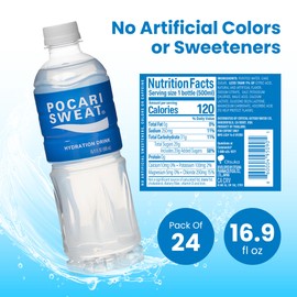 Pocari Sweat Electrolyte Drink, 24 Pack of 16.9 fl oz Bottles – Hydration, Replenishment & Recovery Beverage